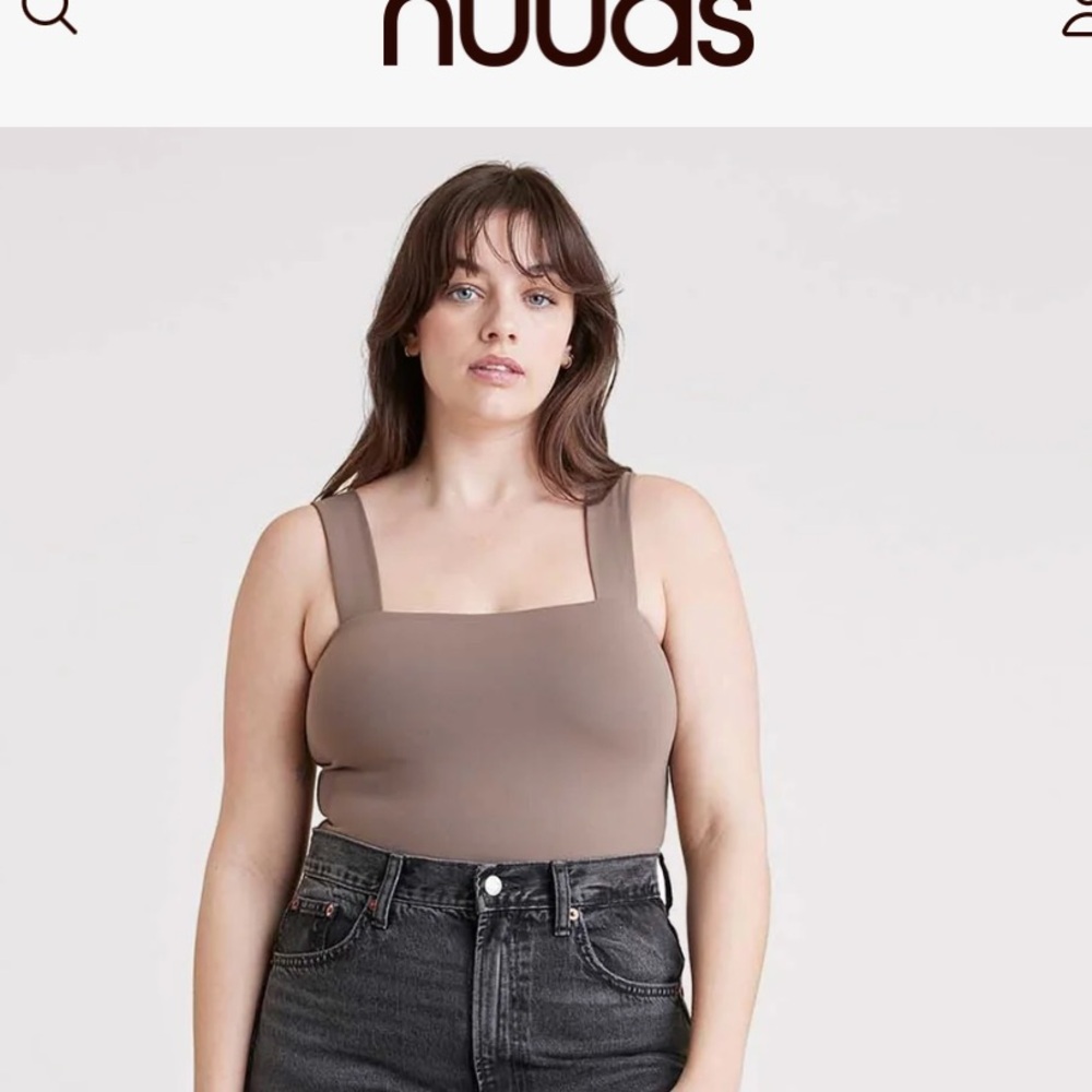 NUUDS square neck tank body suit
